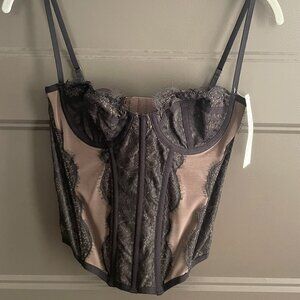 Urban Outfitters Out From Under Modern Love Corset in Black - sz MEDIUM